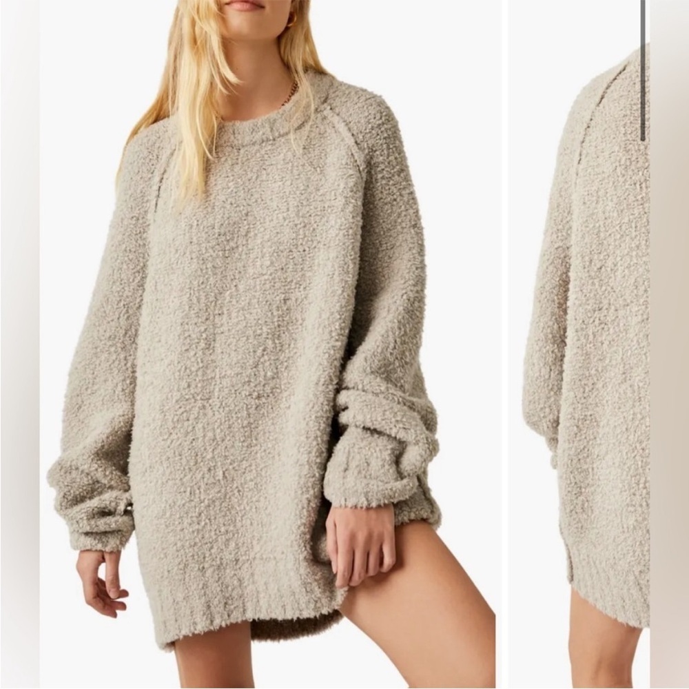 FREE PEOPLE TEDDY BEAR TUNIC SWEATER WOMENS LARGE